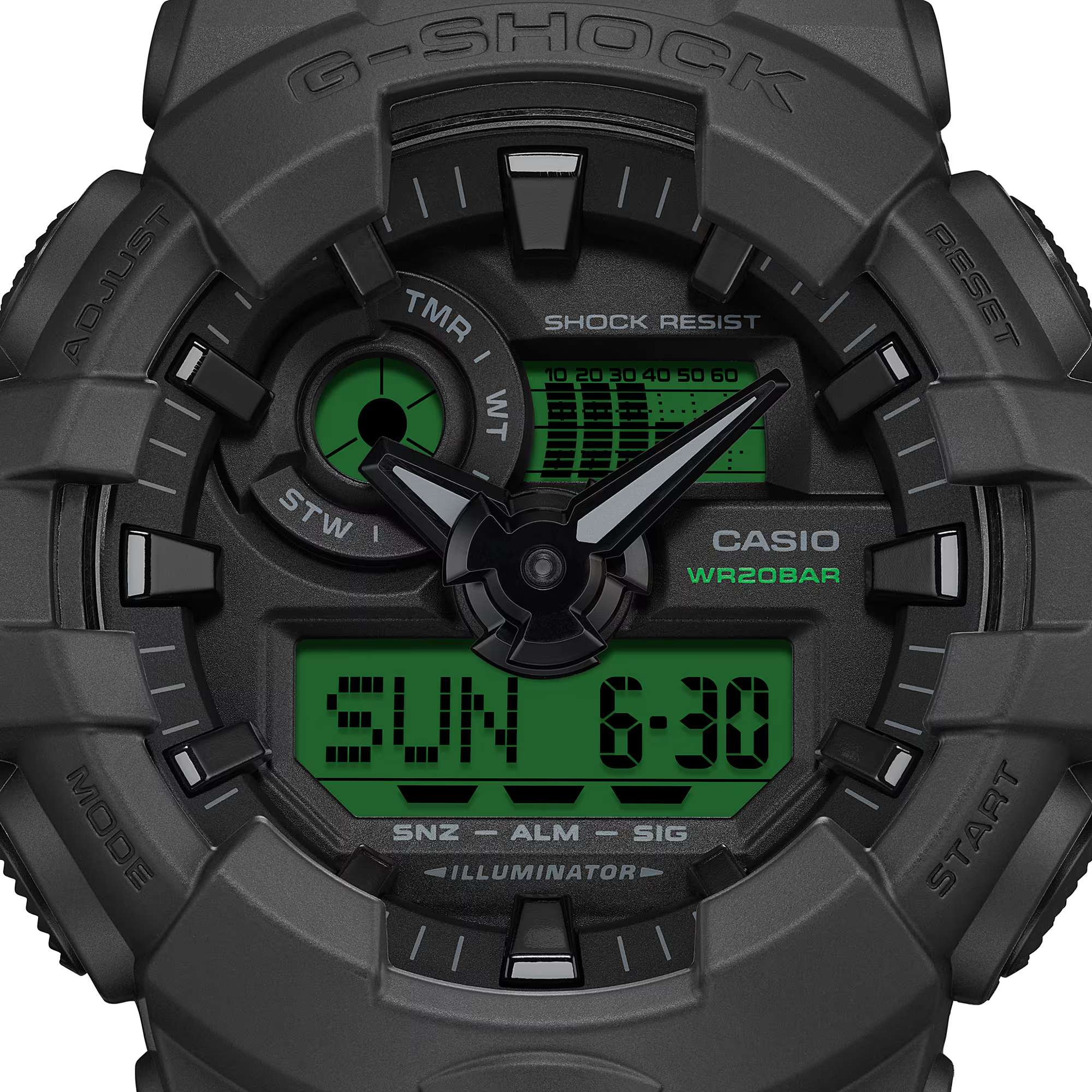Orologio Uomo Casio G-SHOCK Nero Verde GA-700BEG-1AER