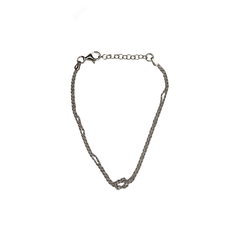 Bracciale Unisex Re Mida Nodo Torchon Argento Bicolore 925 BR-Med-28