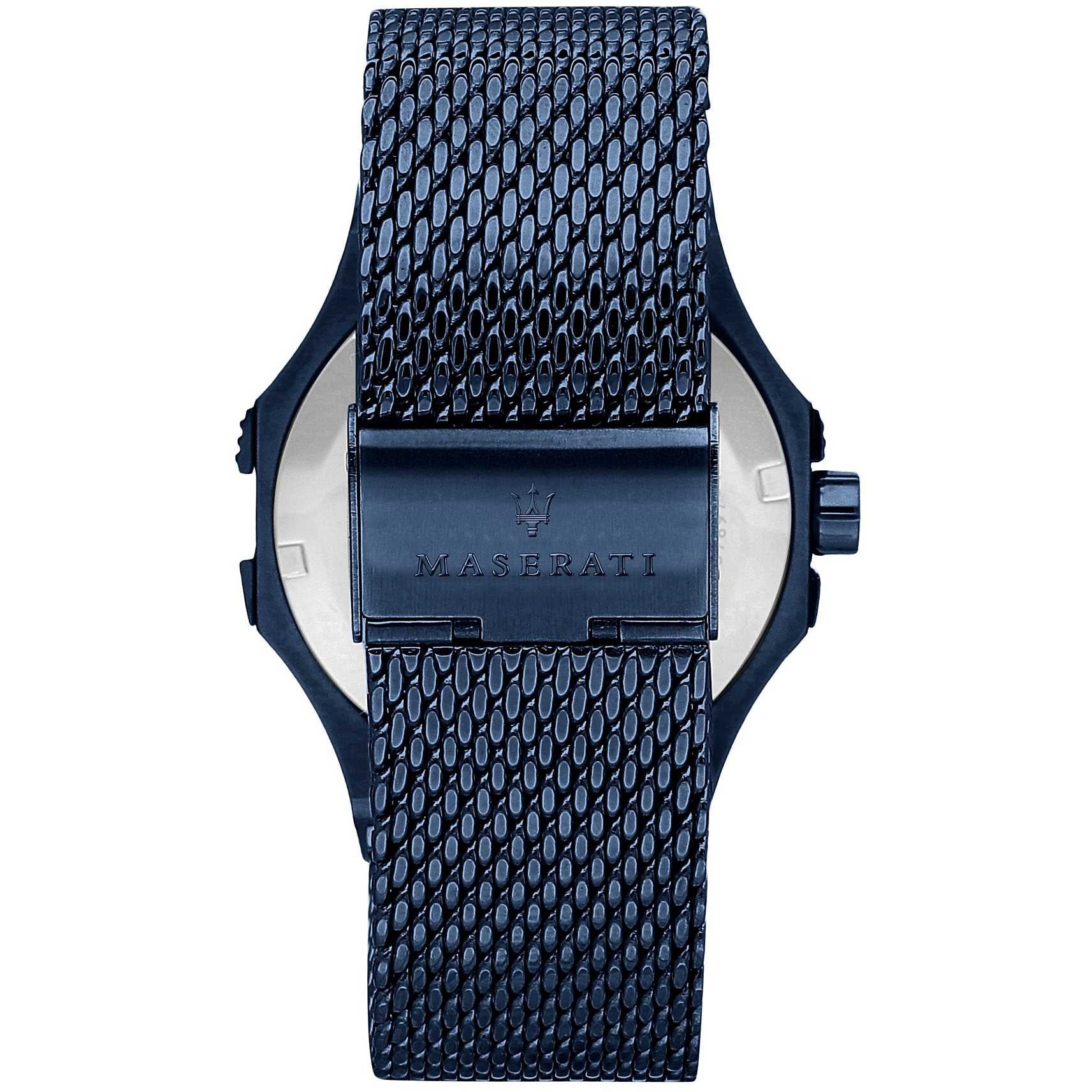 Orologio Uomo Acciaio Maserati Blue Edition Solo Tempo Data Dorato R8853108008