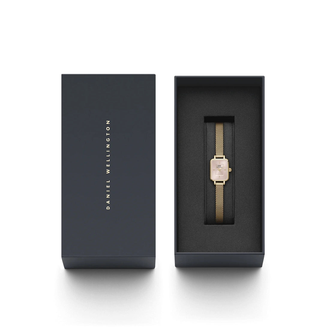 Orologio Donna Daniel Wellington Quadro Mini Acciaio Dorato Rosa DW00100655
