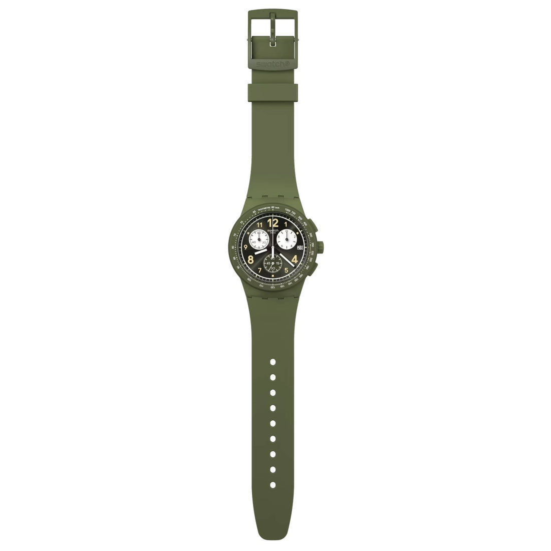 Orologio Unisex Swatch Nothing Basic About Green Quarzo Cronografo Data SUSG406