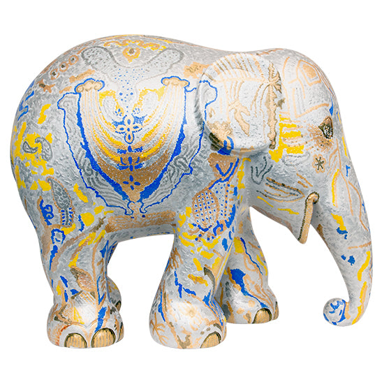 Scultura Elefante Onlylux Golden Lotus 20 cm Resina Dipinto A Mano 8858831247222