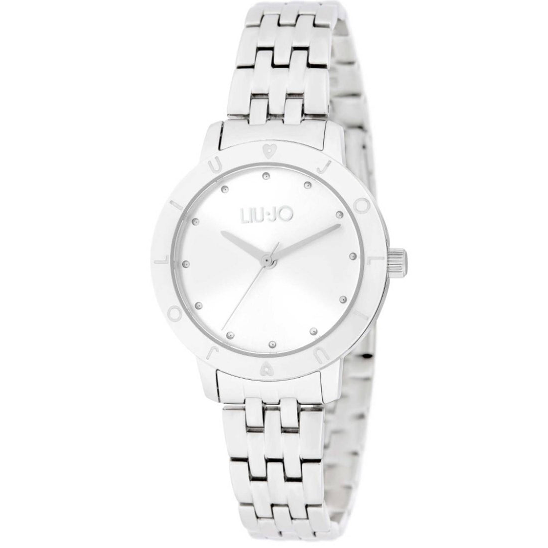 Orologio Donna Acciaio Liu Jo Greta Quarzo Bianco Solo Tempo Ghiera Logata