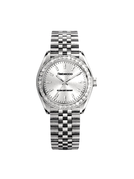 Orologio Donna Rebecca Acciaio Ghiera Cristalli Swarovsky ALCOBB01