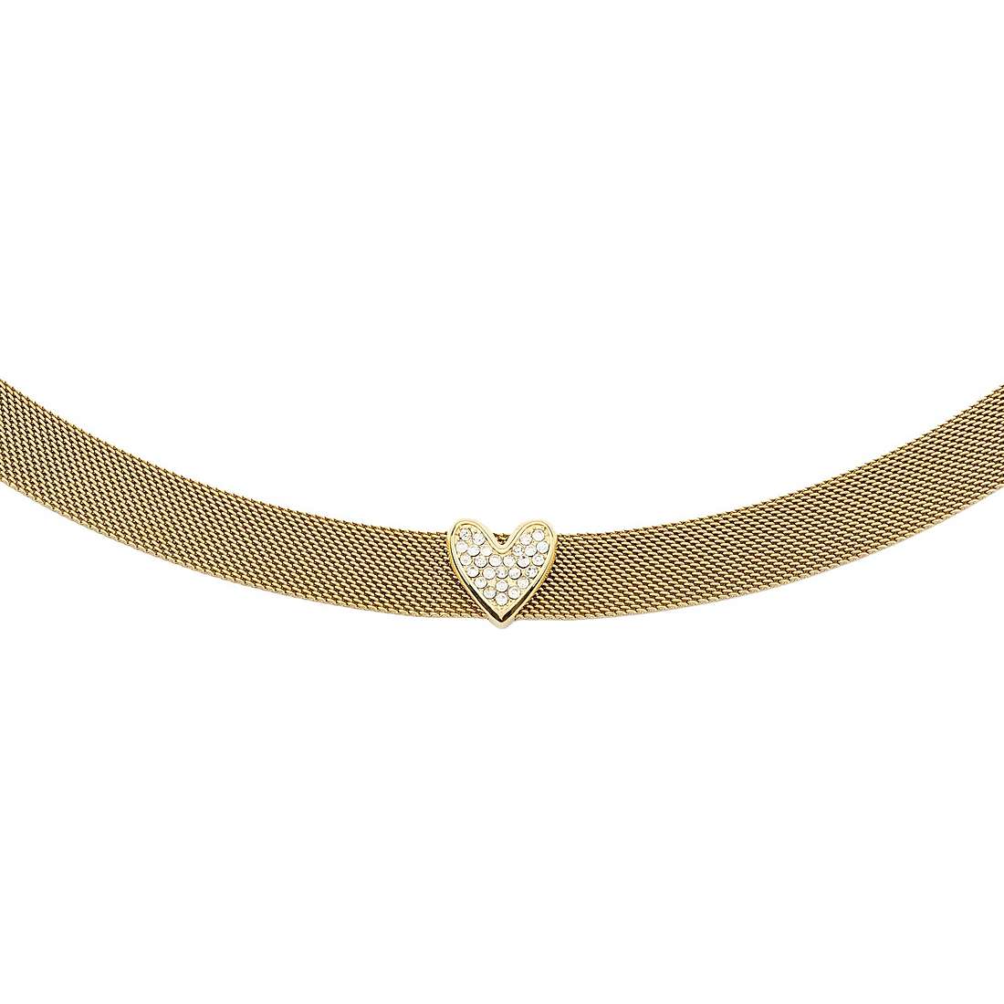 Collana Donna Liu Jo Acciaio dorata cuore maglia milano TLJ1867