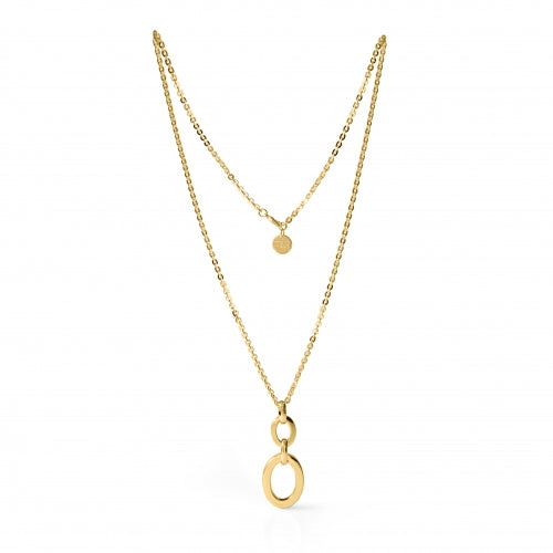 Collana Donna Unoaerre Bronzo Lucido Dorato Catena Squadrata Lunga 512207