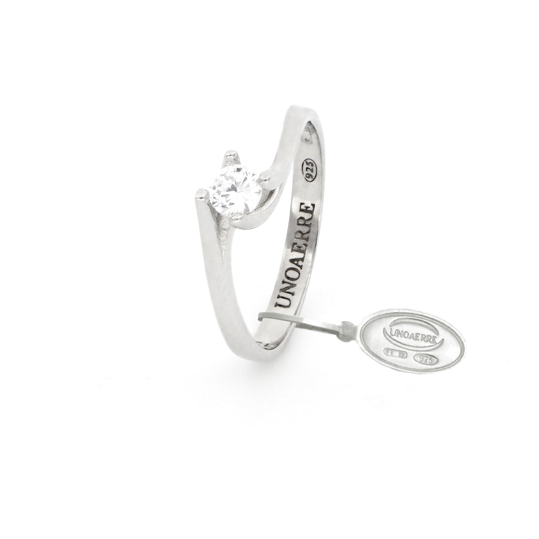 Anello Donna Unoaerre Argento 925 Solitario Con Zircone Bianco 504463