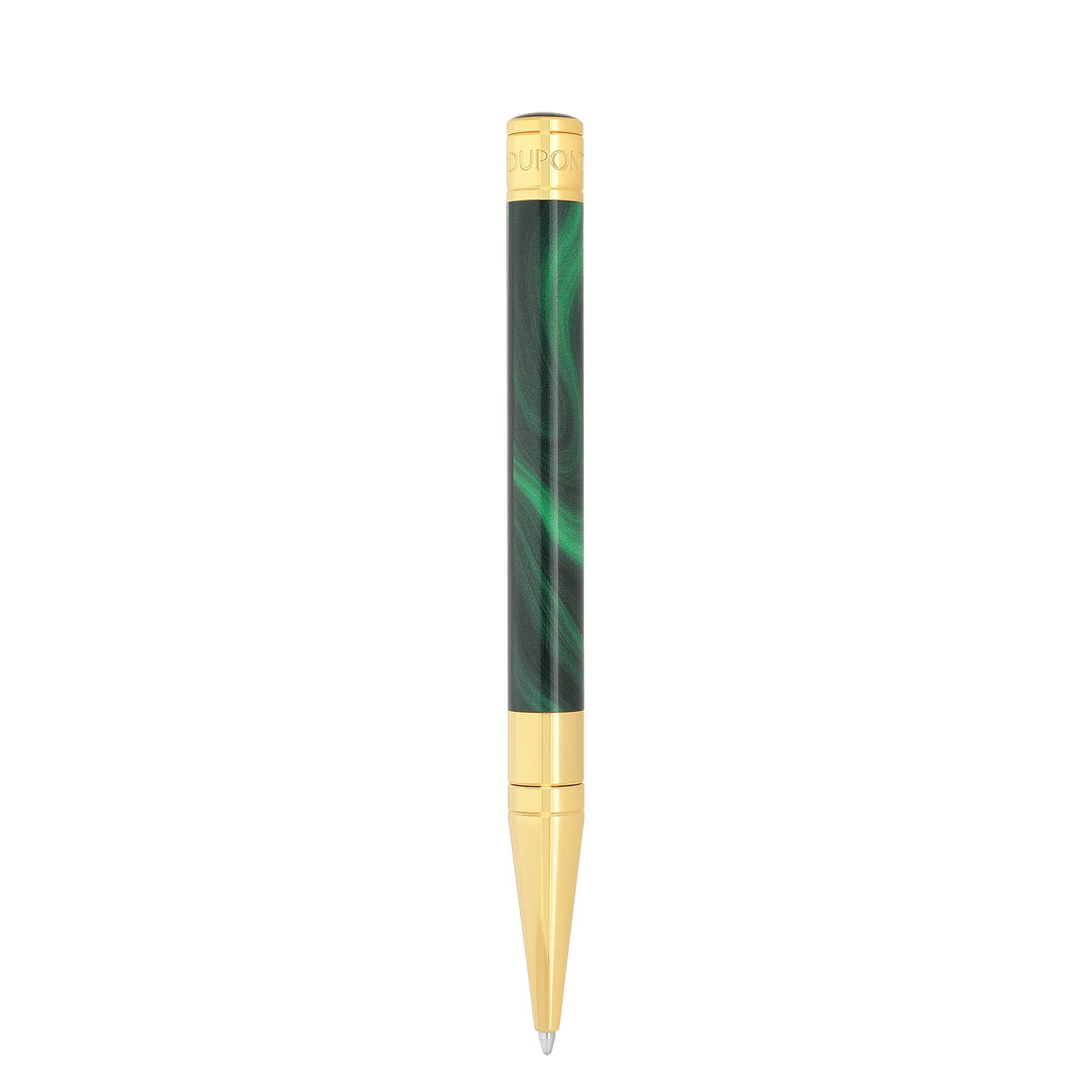 Penna Unisex Dupont Sfera Lucida Acciaio Dorato Geode Verde 275036