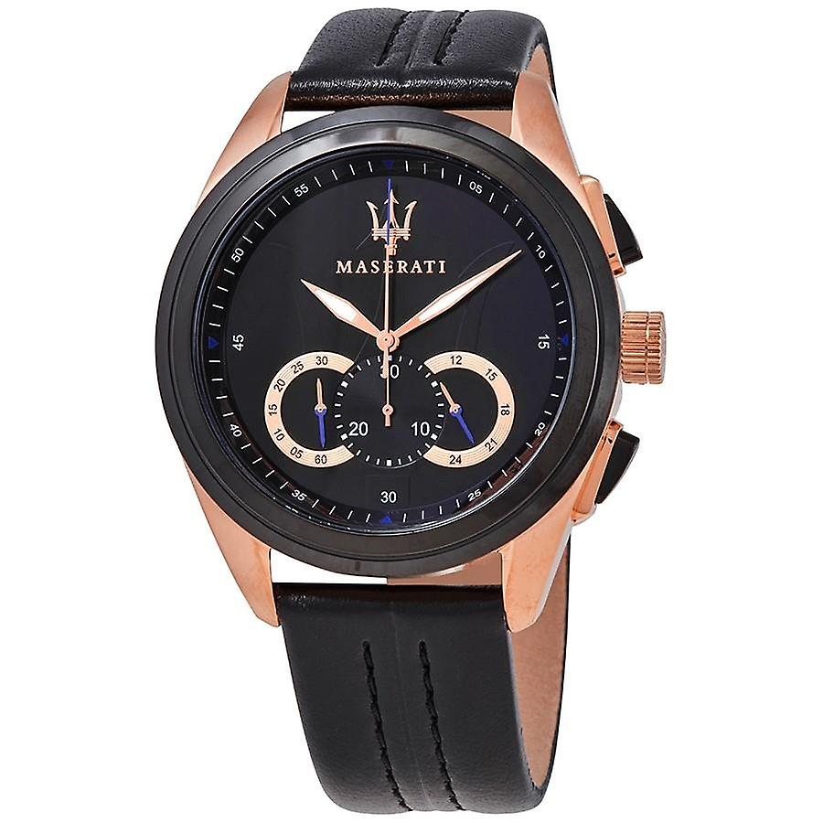 Orologio Uomo Acciaio Maserati Cronografo Acciaio Rosè Pelle R8871612025