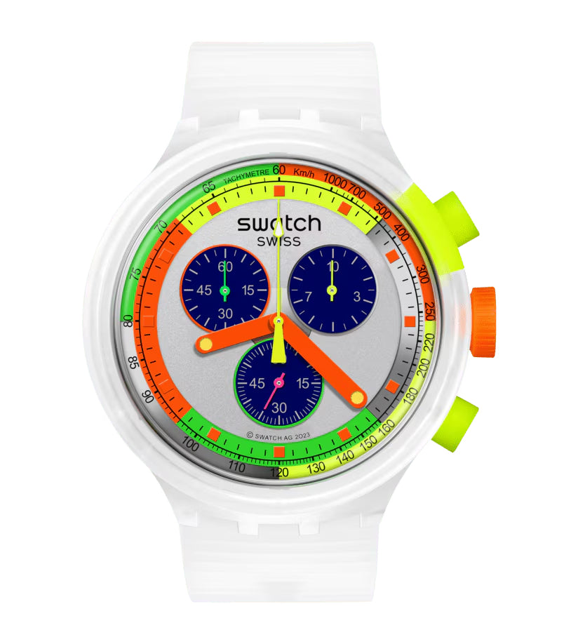 Orologio Unisex Swatch Neon Jelly 1993 Big Bold Crono SB02K100