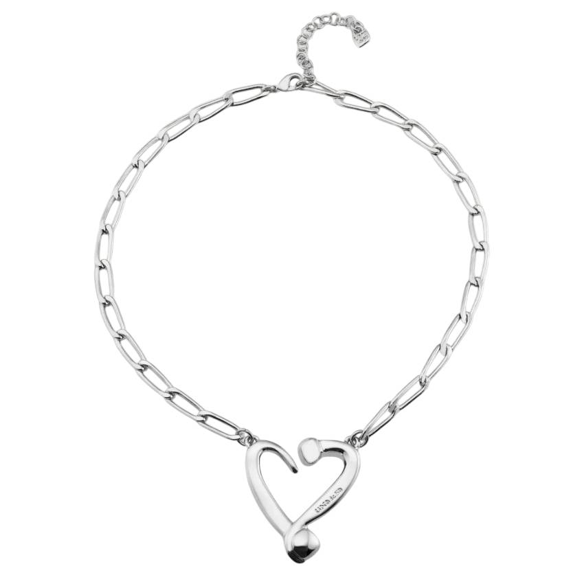 Collana Donna Uno De 50 Catena Placcata Argento Pendente Cuore COL1804MTL0000U