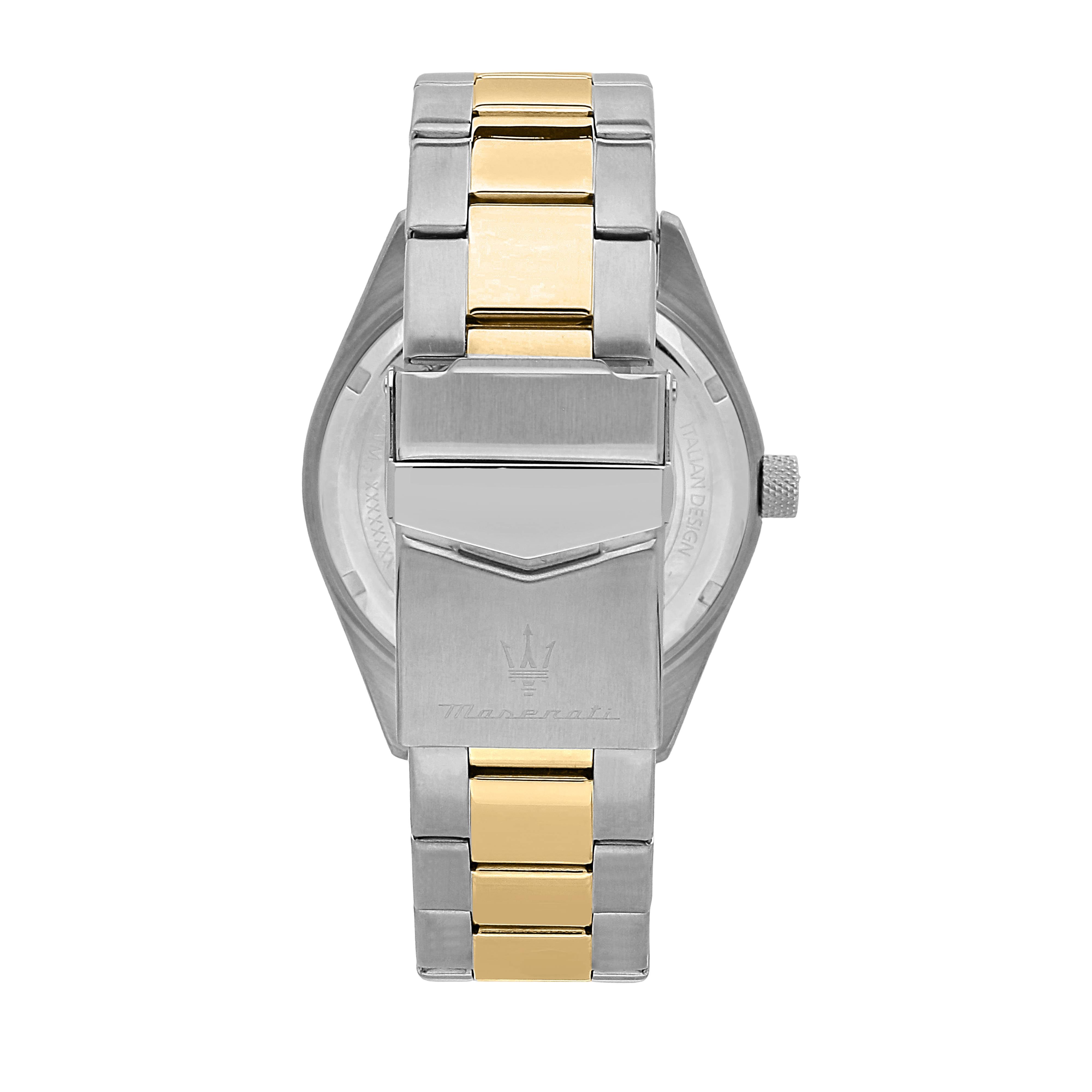 Orologio Uomo Maserati Set Box Bracciale Acciaio Bicolore Quarzo Data R8853100033