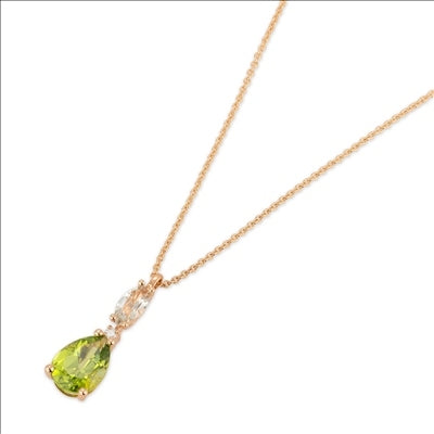 Collana Donna Ponte Vecchio Gioielli Oro 18 KT Peridot Diamante CP1760PDR