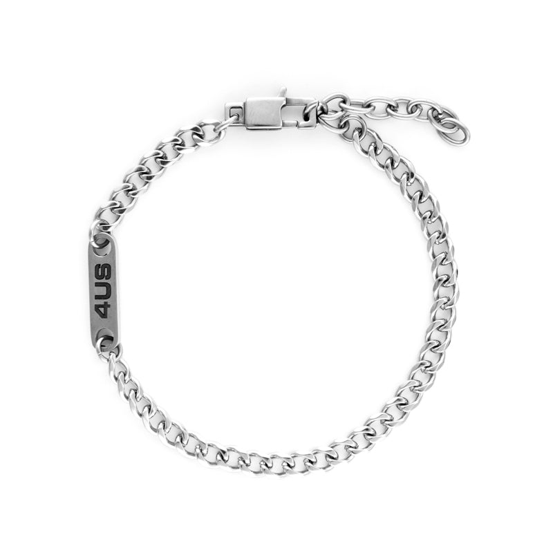 Bracciale Uomo 4US Cesare Paciotti Acciaio Lucido Catena Groumette 4UBR6140