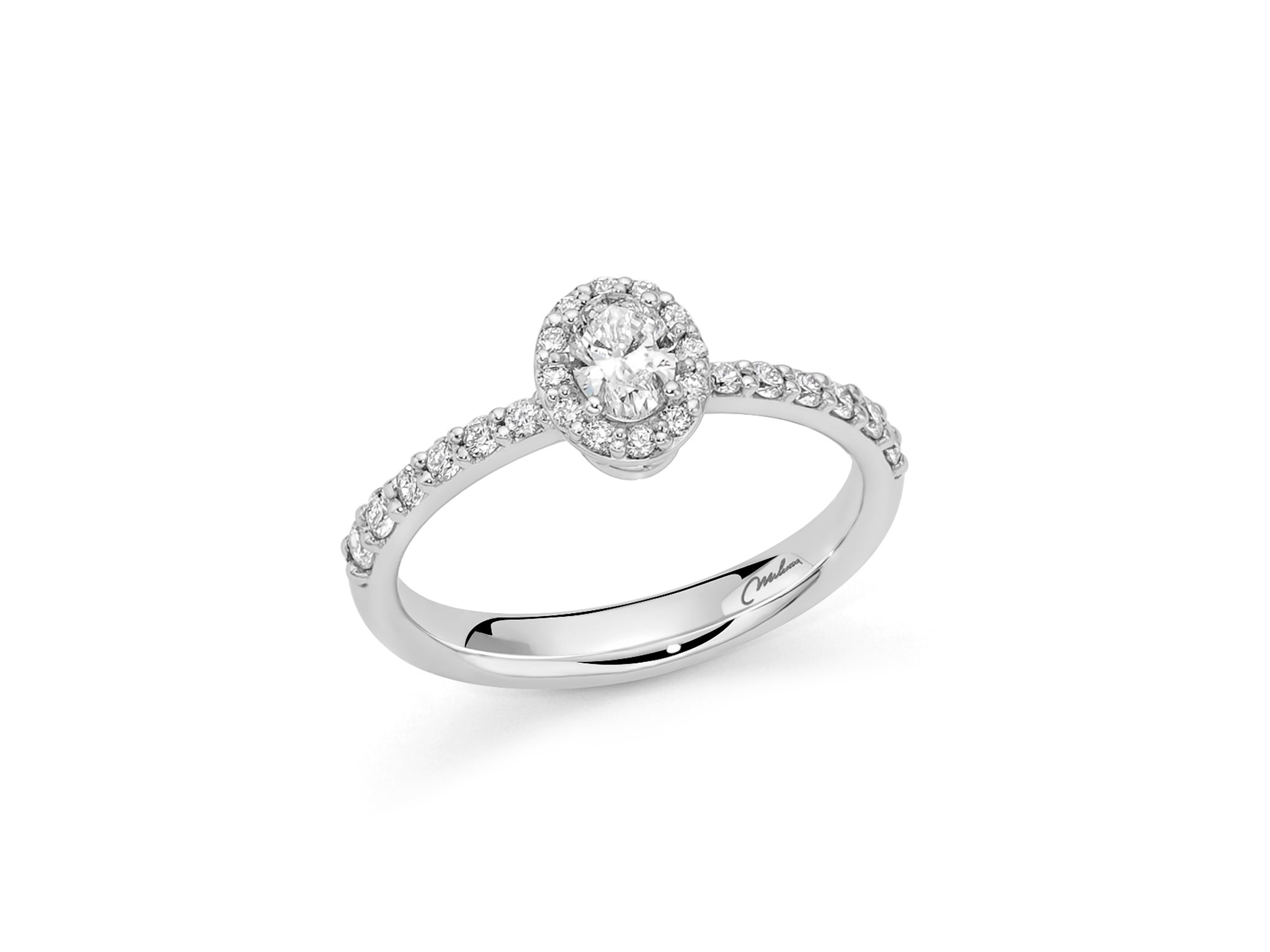 Anello Donna Miluna oro bianco 750  con diamante LID3901