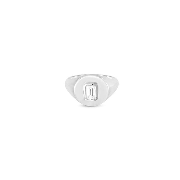 Anello Donna Liu Jo Acciaio Solitario Punto Luce Zircone Baguette LJ2494M12