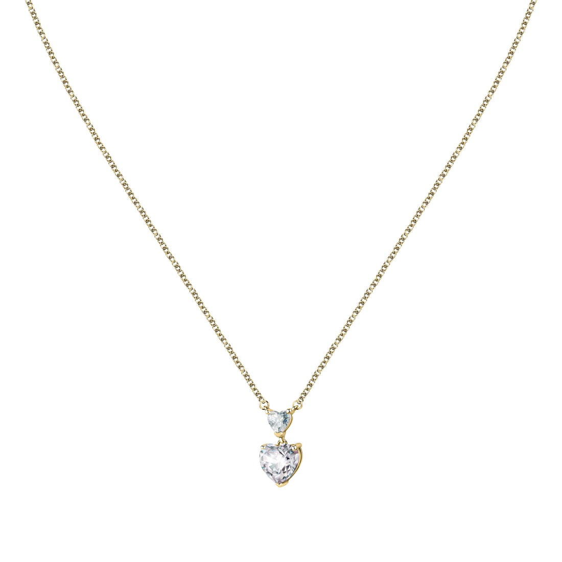 Collana Donna Chiara Ferragni Catenina Acciaio Dorato Cuore Zircone Bianco