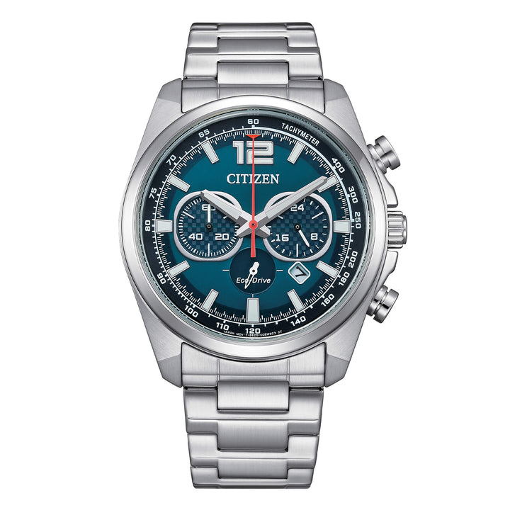 Orologio Uomo Citizen Blu Pilot Eco-Drive Cronografo Acciaio Data CA4640-50L