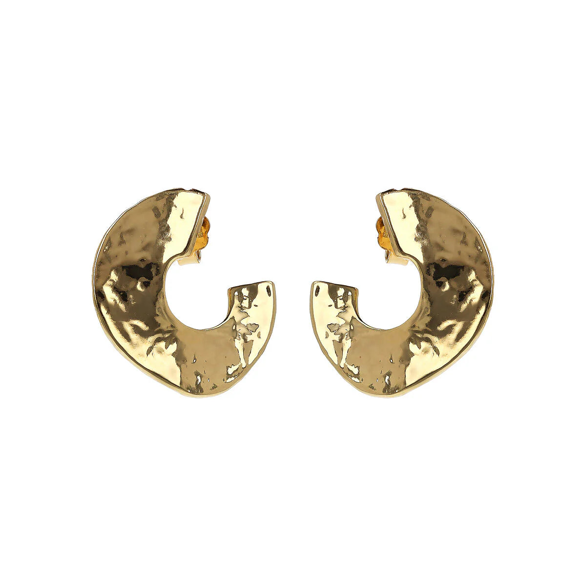 Orecchini Donna Etrusca Bronzo Dorato Obliqui Martellati WSET00828.YG