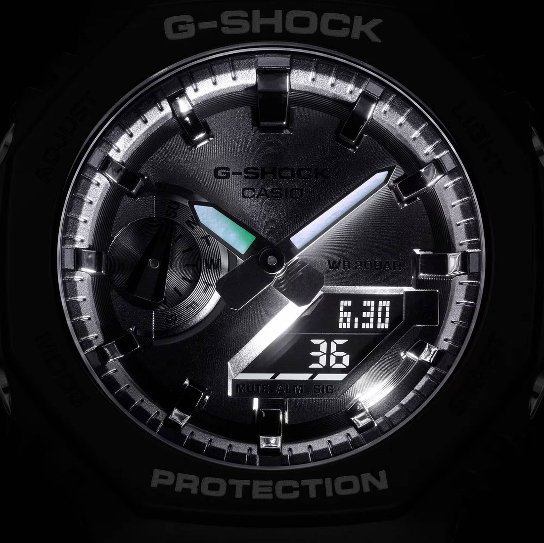 Orologio Uomo Casio G-Shock Analogico Digitale Nero Argento GA-2100SB-1AER