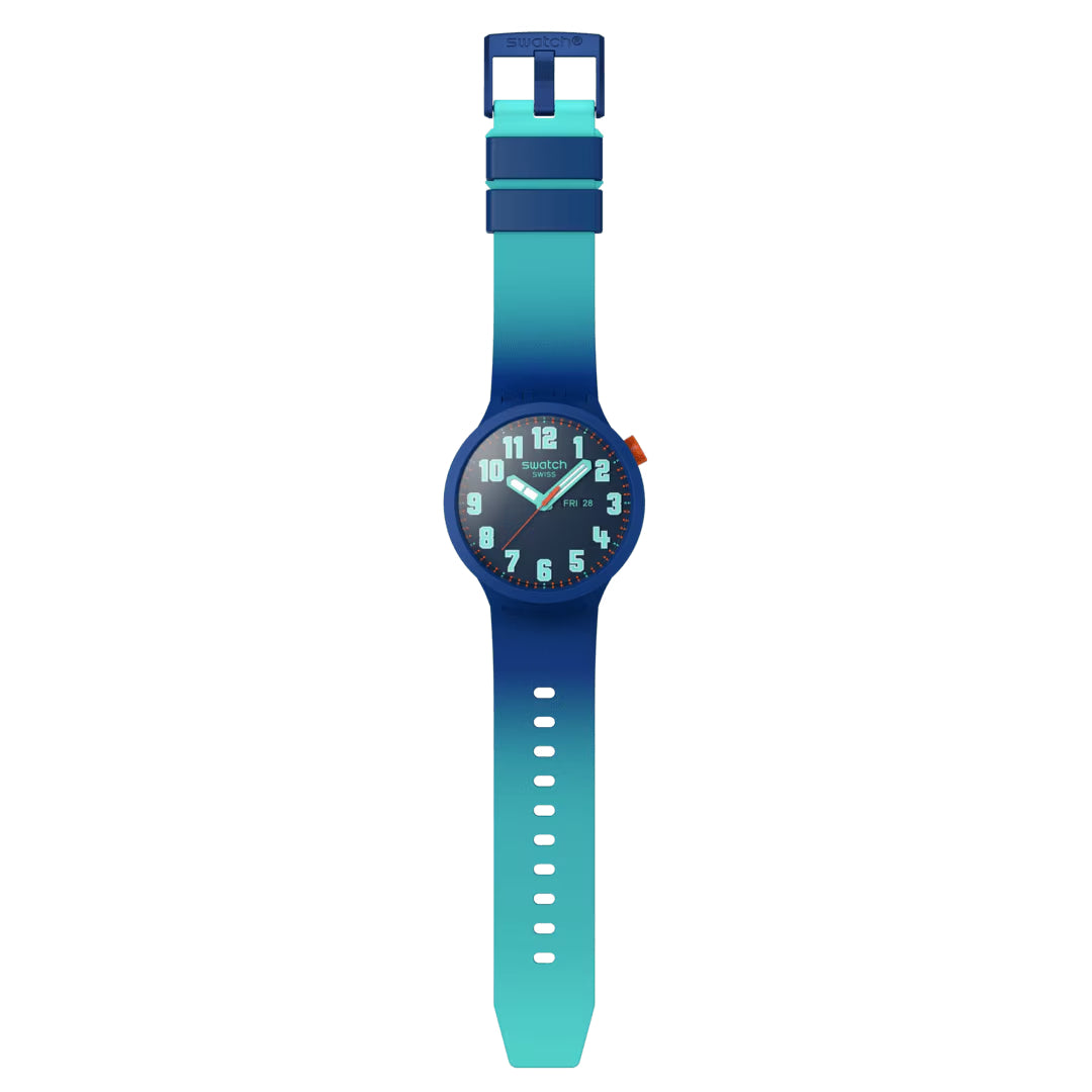 Orologio Uomo Swatch ESSENTIALLY BOLD Quarzo Data Blu SB01N700