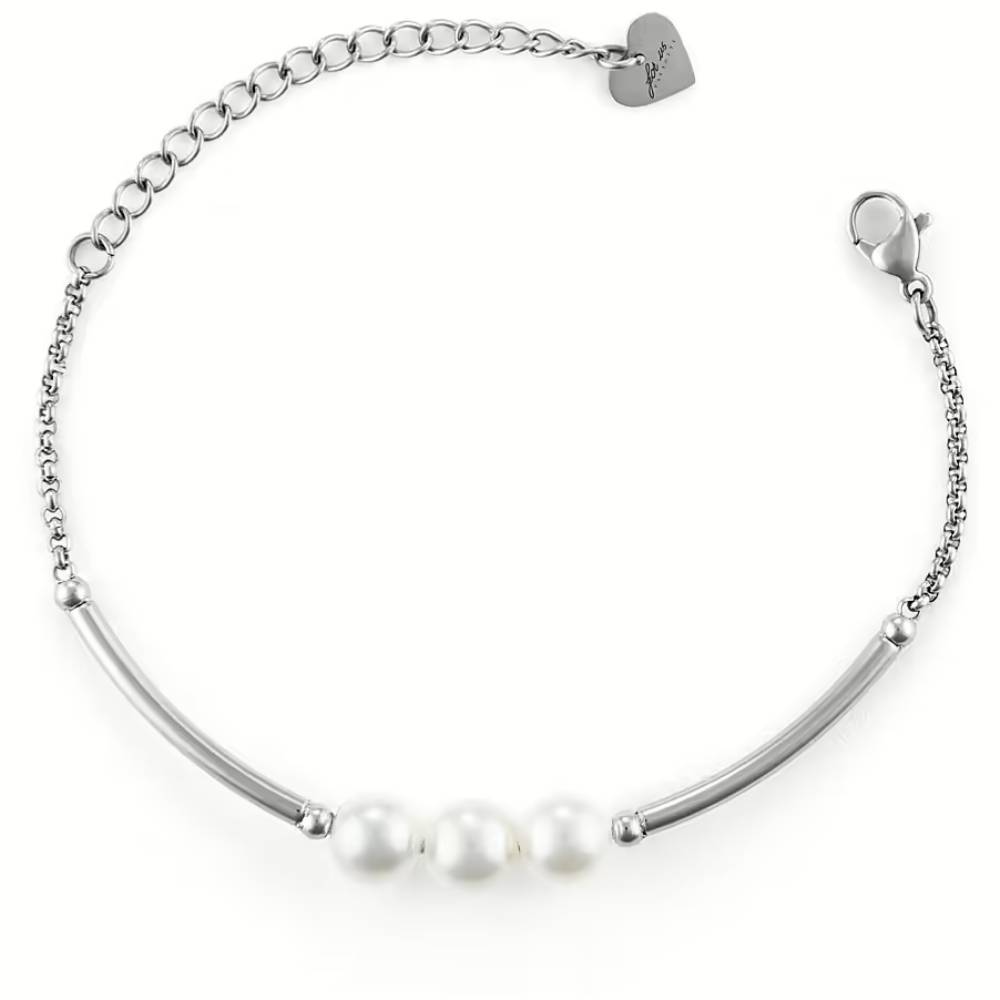 Bracciale semirigido Donna perle e acciaio 4US cesare paciotti  4UBR6493W