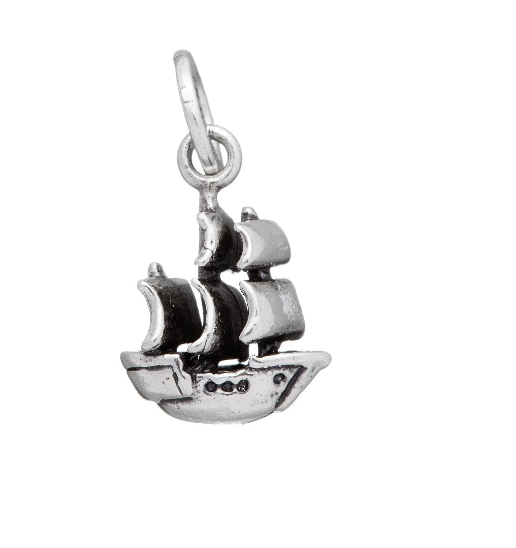 Charm Unisex Giovanni Raspini Argento 925 Ciondolo Veliero Realizzato A Mano 09648