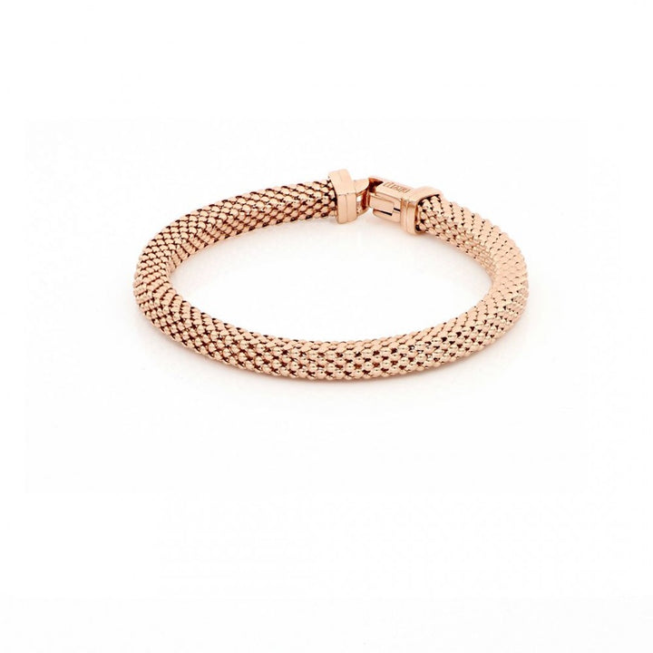 Bracciale Donna Unoaerre Bronzo Lucido Rosato Catena Stretta Semirigida 498176