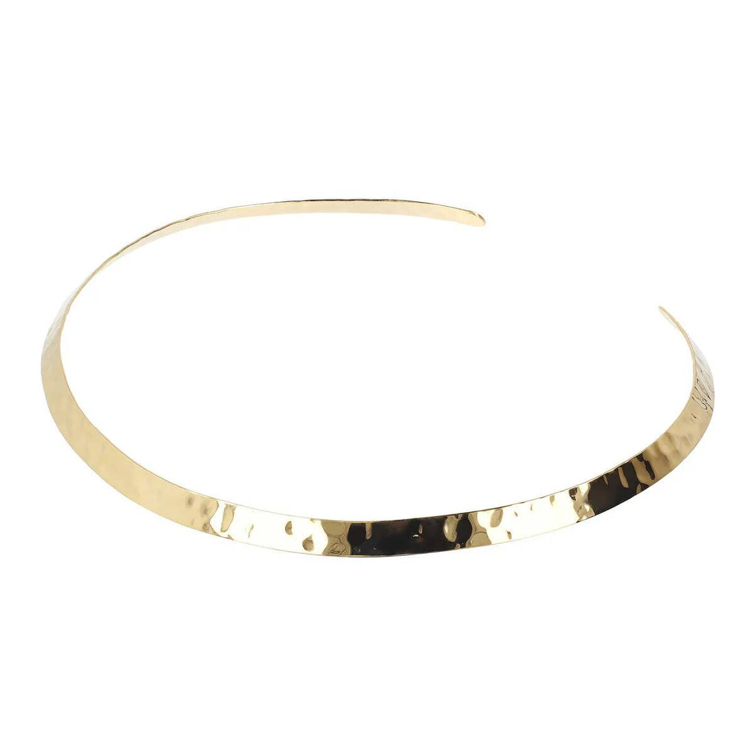 Collana Donna Etrusca Girocollo Choker Sottile Martellata WSET00336.YG