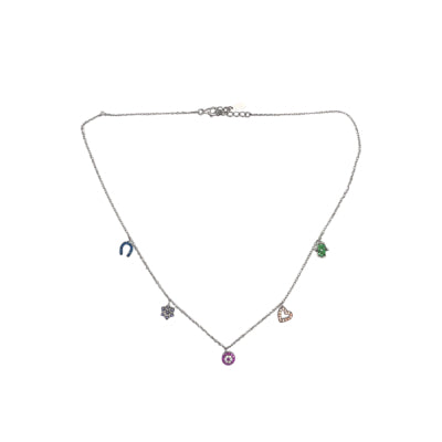 Collana Donna Re Mida Argento Multiciondolo CL-Djv-1