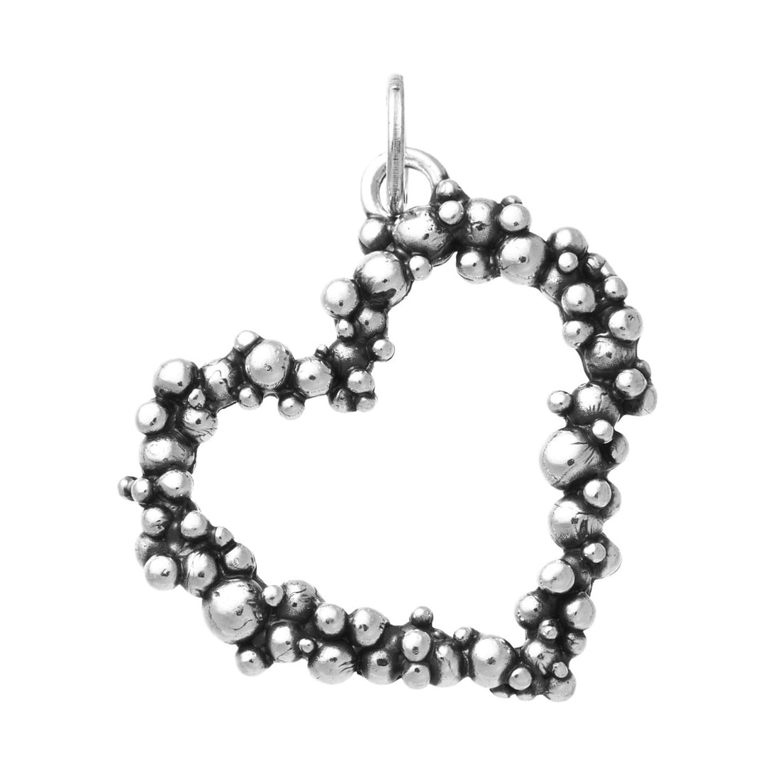 Charm Donna Giovanni Raspini Argento 925 Cuore Perlage Realizzato A Mano 11094