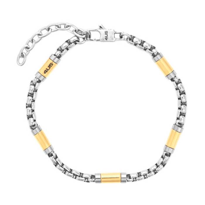 Bracciale Uomo 4US Cesare Paciotti Acciaio Cilindri Pvd Oro 4UBR8658