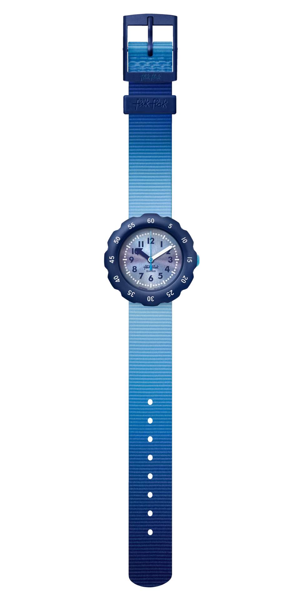 Orologio Bambino Swatch Flik Flak Shades Of Blue Quarzo Solo Tempo Blu ZFPSP060