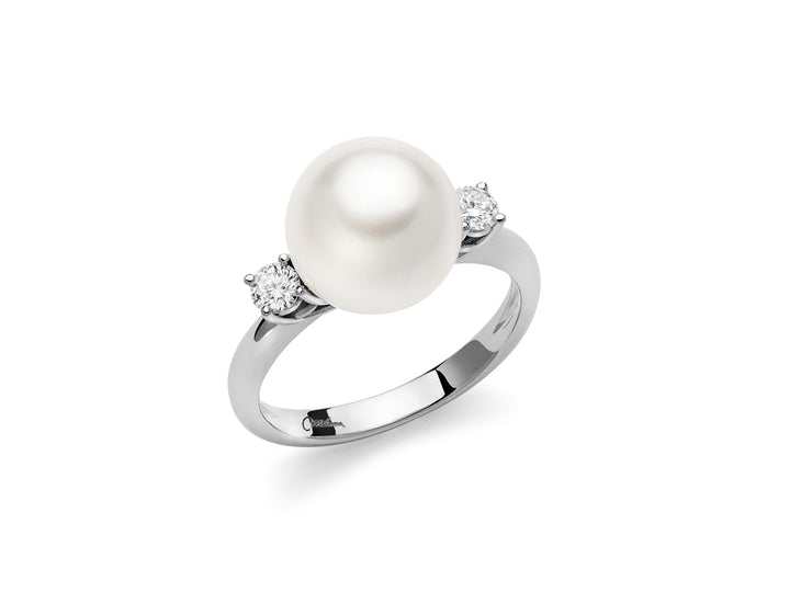 Anello Donna Miluna oro bianco 750 perle con 2 diamanti PLI1621A