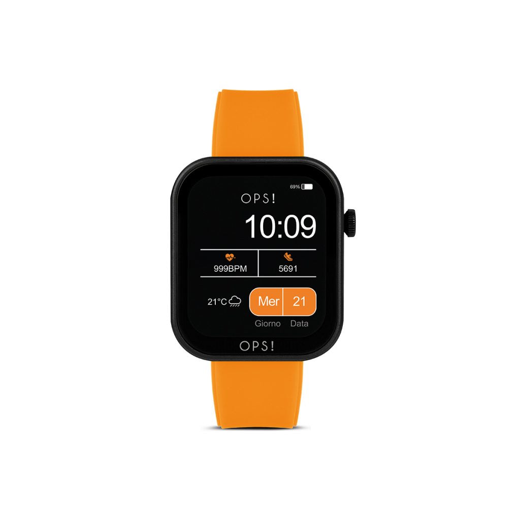 Orologio Uomo Ops Smartwatch Active Call Arancione Nero OPSSW-34