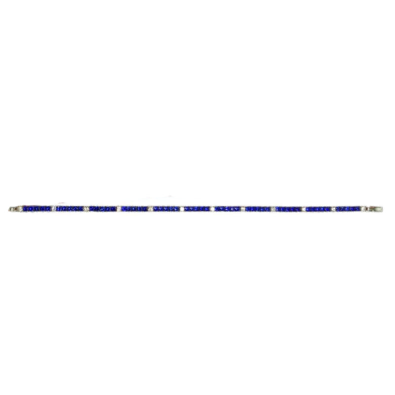 Bracciale Uomo Zancan Tennis Argento 925 Zirconi Blu Bianchi ESB123-20
