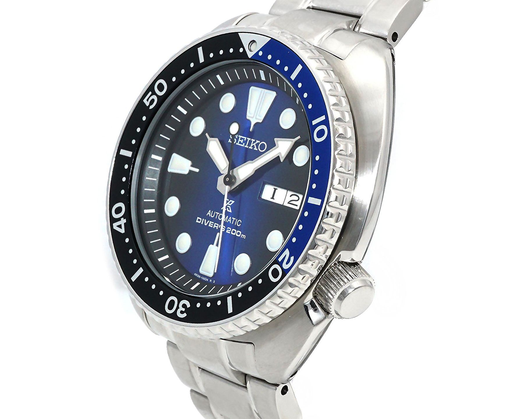 Orologio Uomo Acciaio Seiko Prospex save the ocean Automatico Doppia Data ghiera Nera/blu