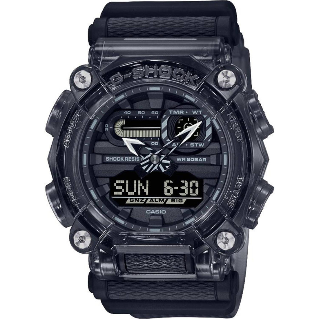 Orologio Uomo Casio G-SHOCK Skeleton Quarzo Nero Trasparente Analogico Digitale
