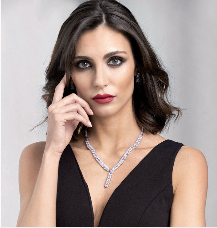 Orecchini Donna Ottaviani Bronzo Argentato Zircone Bianco 500972O