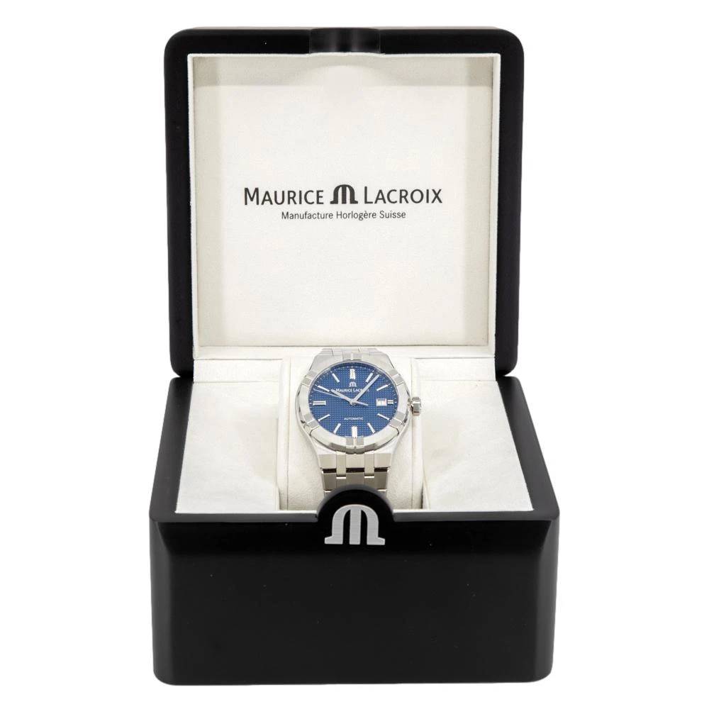 Orologio Uomo Maurice Lacroix Aikon Data Automatico Blu AI6008-SS002-430-1
