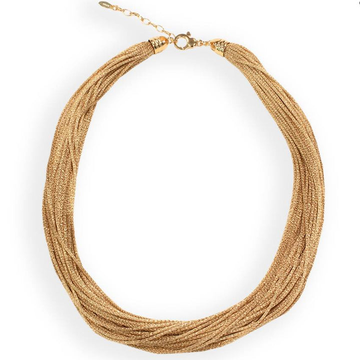 Collana Donna Borsari Rugiada Argento 925 Filato Metallico Gold CL-RUG01G