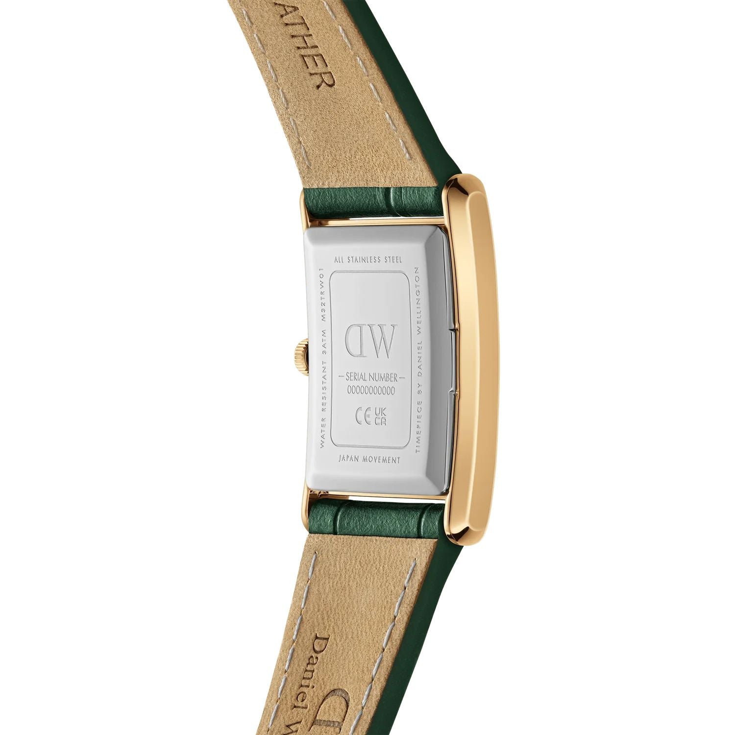 Orologio Unisex Daniel Wellington Acciaio Dorato Bound Pelle Verde 32x22 mm DW00100695