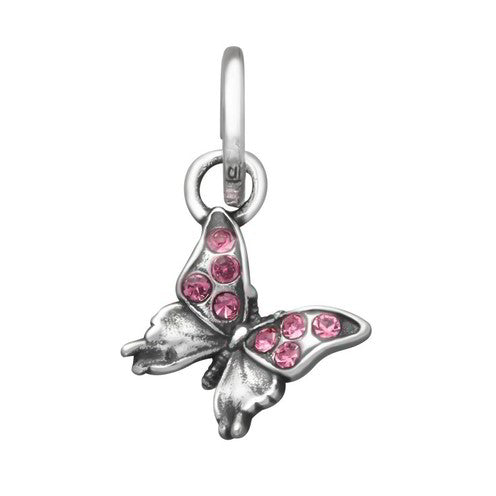 Charm Donna Giovanni Raspini Argento 925 Mini Farfalla Crystal Rosa 12184