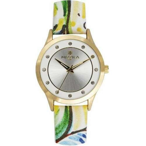 Orologio Donna Mizzica Quarzo Solo Tempo Cinturino Pelle Multicolore