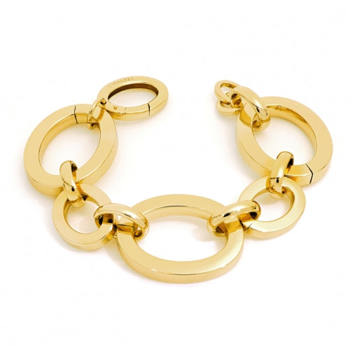 Bracciale Donna Unoaerre Bronzo Lucido Dorato Maglia Forzatina 512195