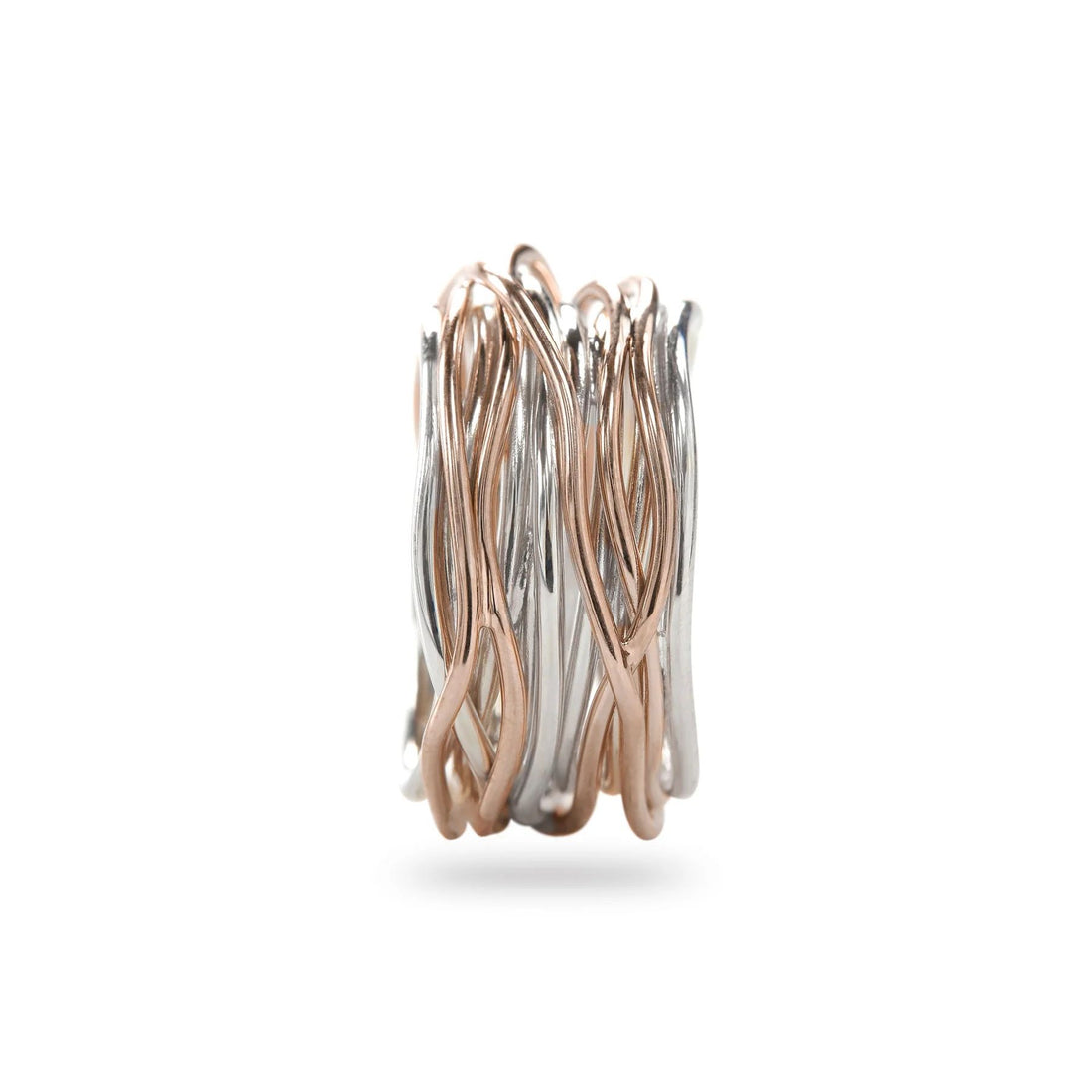 Anello Donna Filodellavita 13 Fili Argento Oro Rosa 9 KT Mis.17 AN13AR
