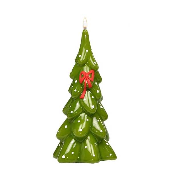 Candela Adpal Albero Verde Opaco Fiocco Rosso AD-29