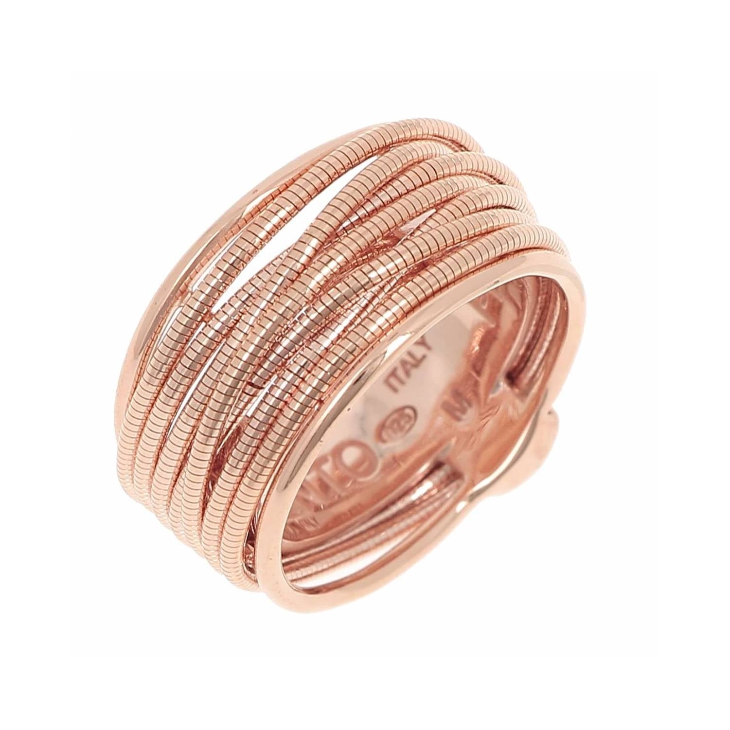 Anello Donna Pesavento Argento 925 Rosè Multifilo Fascia Intreccio WDNAA102/M