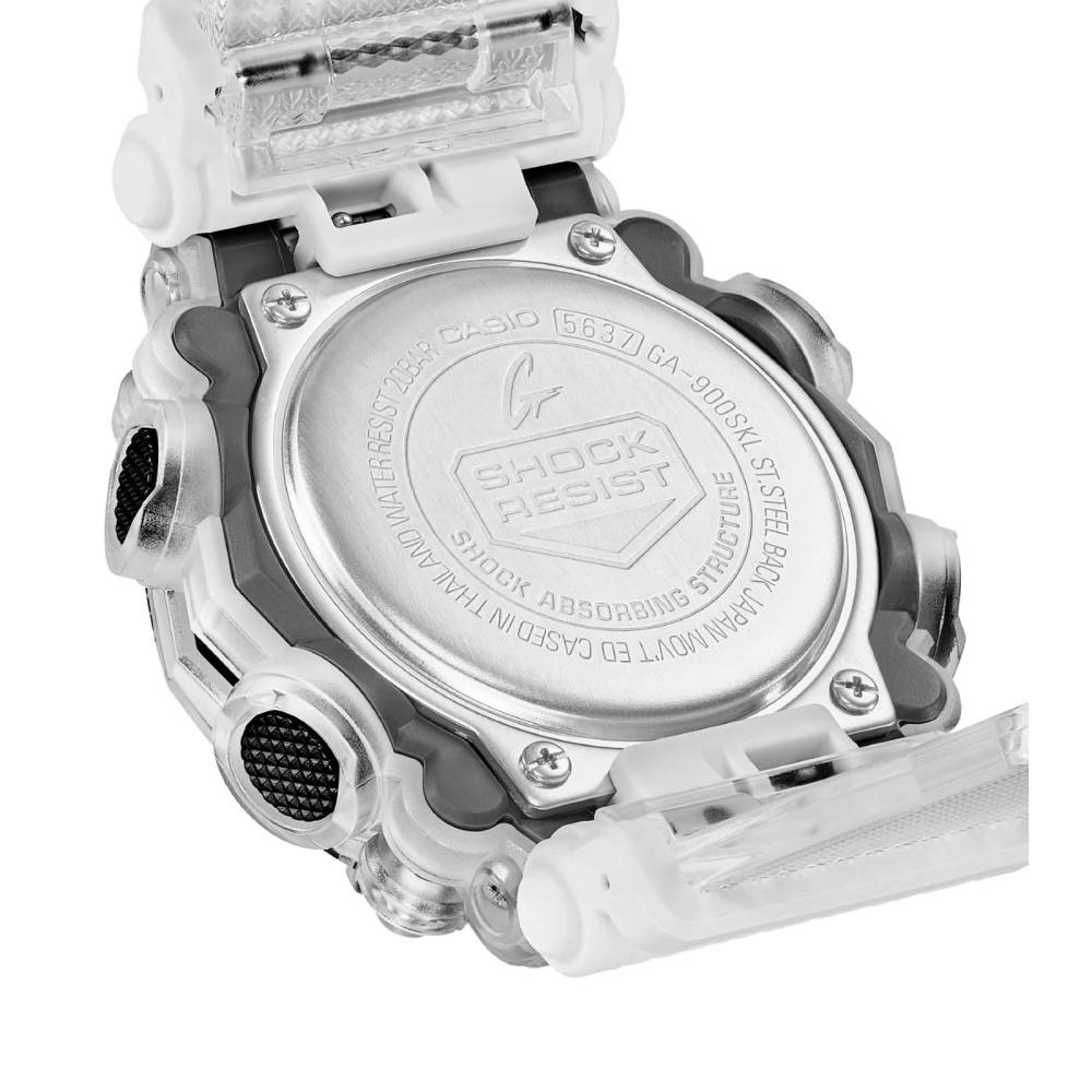 Orologio Uomo Casio G-SHOCK Skeleton Quarzo Nero Trasparente Analogico Digitale GA-900SKL-7AER