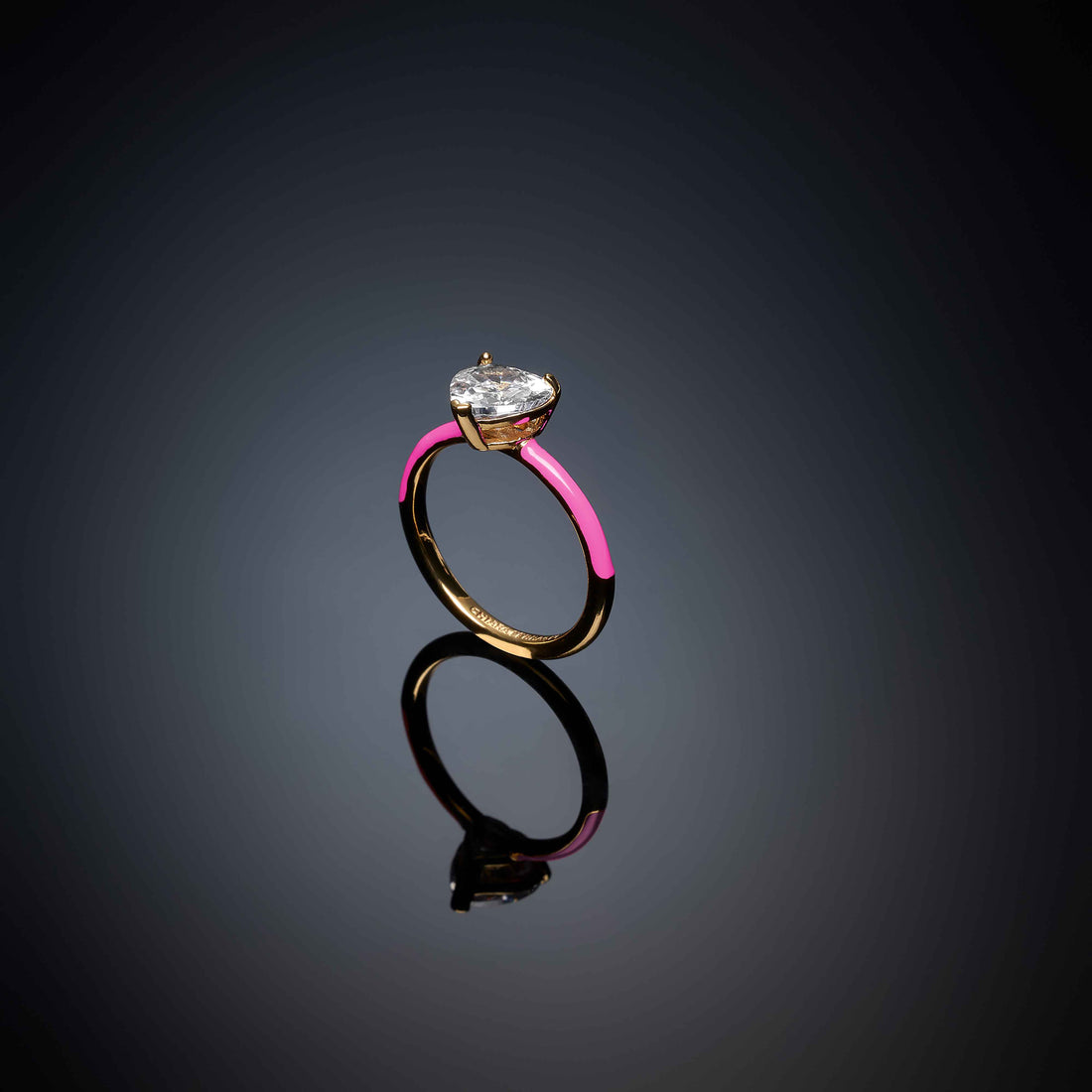 Anello Donna Chiara Ferragni Smalto Rosa Zircone Cuore J19AVI34014